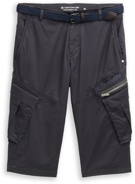 Tom Tailor - TTMAX REGULAR overknee-short met riem - Maat 28 - grey mini weave print