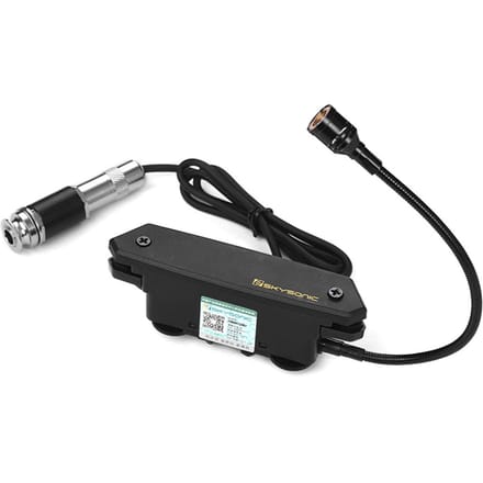 SKYSONIC T-902 Akoestische gitaar Actieve klankgatpickup Magnetische + microfoon Dubbele pickupsystemen without Battery zwart