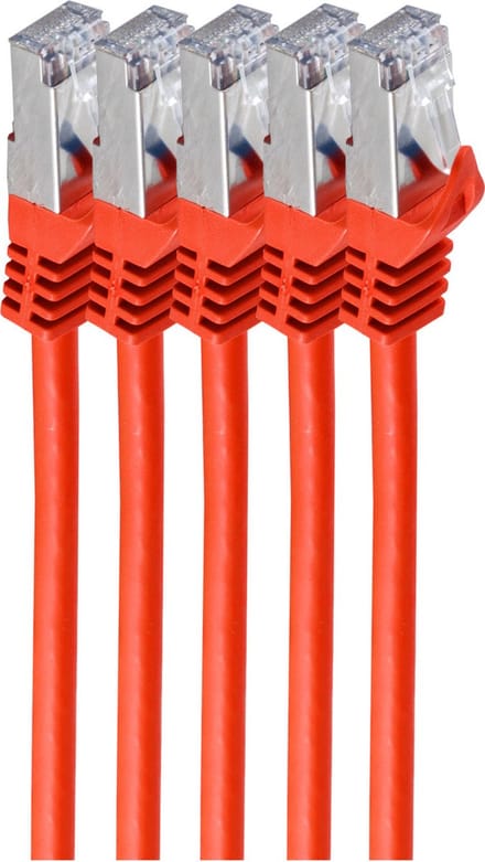 shiverpeaks BS75513-R-SET5 netwerkkabel Rood 3 m Cat7 S/FTP (S-STP)