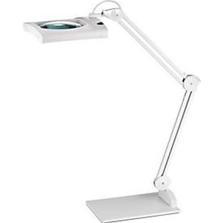LED Loep Lamp Glas Lens 190,5mm (7,5inch) Stand wit