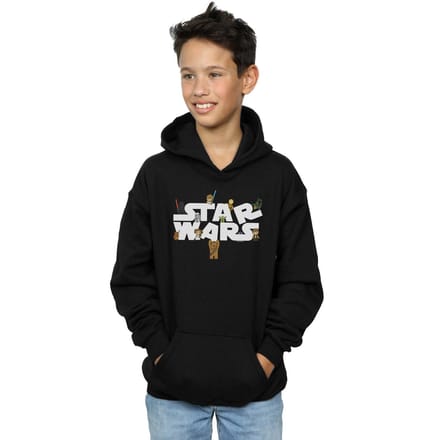 Star Wars Jongens Kiddie Logo Hoodie (Zwart)