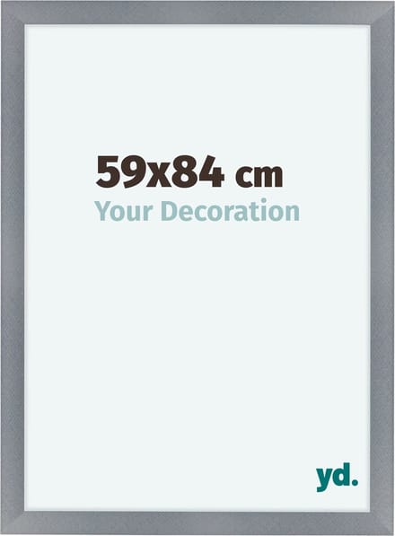 Your Decoration - Fotolijst 59x84 cm - MDF - Aluminium Geborsteld - Como