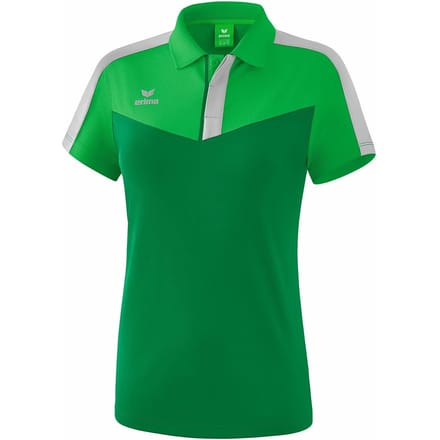 Erima Squad Polo Dames - Fern Green / Smaragd / Silver Grey | Maat: 34