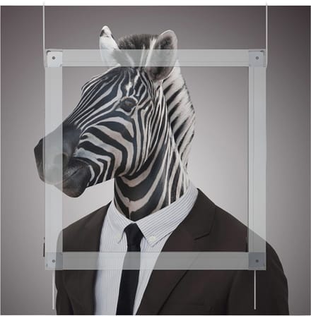 Set 600×1000 mm - Blind Ophangsysteem voor Dibond/Forex/Plexiglas - Voor panelen 800×1200 mm - Ophangsysteem Schilderij - Zware/Grote Panelen