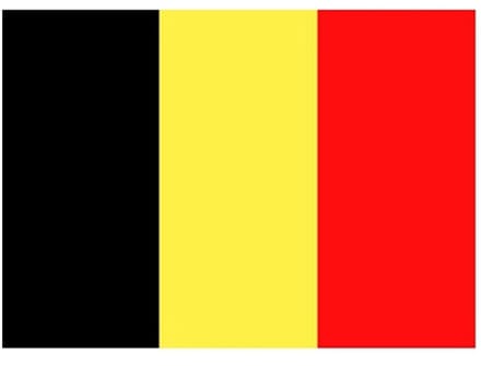 België Sticker - Vlag België - Zwart / Geel / Rood
