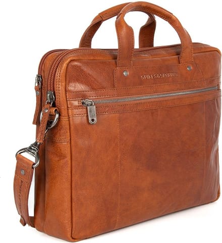 Leren Laptoptas - 15 inch - Montana - Brandy Cognac