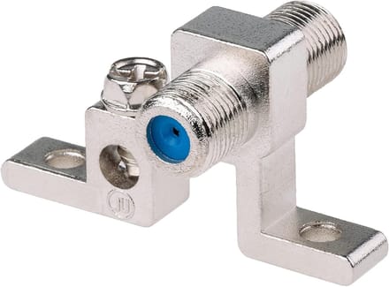 Grondblok Aarding - Antenne Aarding - Antenne Systeem Aarden - Massief Gietijzer - 1-voudig - Zilver