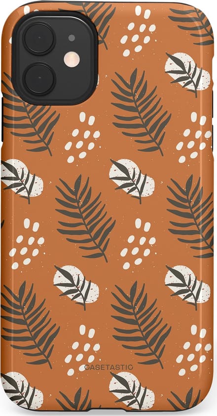 Casetastic hoesje geschikt voor Apple iPhone 11 - Dubbellaagse bescherming - Rustiek ritme - Fashion Case - Terracotta Taupe