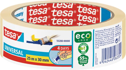 Afplaktape tesa® Economy 30mmx25m geel | 10 stuks