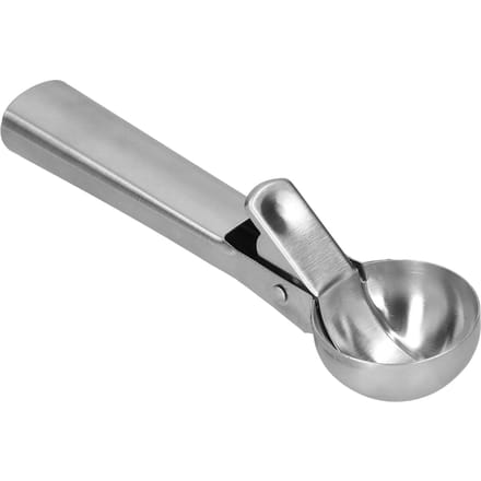 Cuillère à glace en acier inoxydable avec poignée confortable pour glace au yaourt (argent) argenté