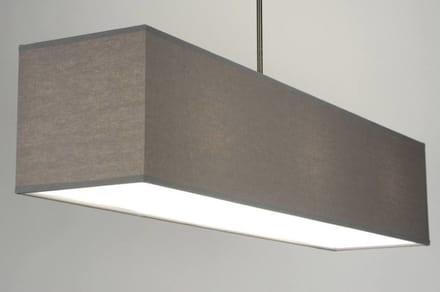 Lumidora Hanglamp 71824 - ADELAIDE - 3 Lichts - E27 - Grijs - Textiel