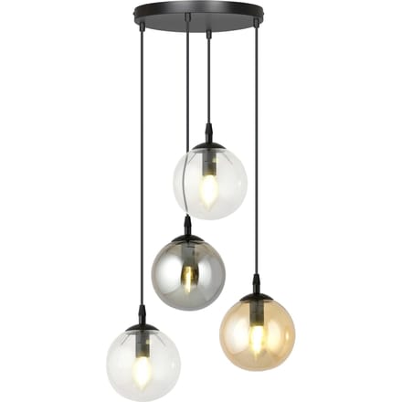 Glazen hanglamp eetkamer Cosmo rond 4-lichts | NADUVI Collection