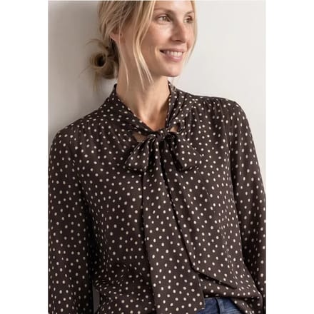 Blouse met lange mouwen en strikdetail