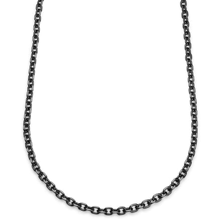 Essentials | 6 mm Gunmetal Zwarte Ketting met Kabelschakels