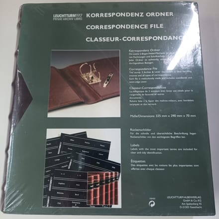 Leuchtturm1917 Korrespondentie Ordner 2 rings Correspondence File Bruin Kunstleder