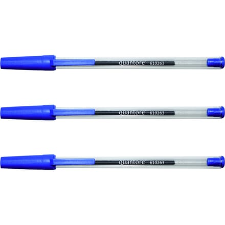 Balpen Quantore Stick blauw medium