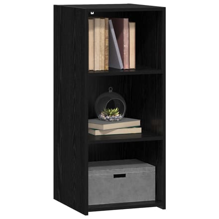 vidaXL - Dressoir - Zwart - eiken - 40 - x - 41 - x - 93 - cm - Bewerkt - hout
