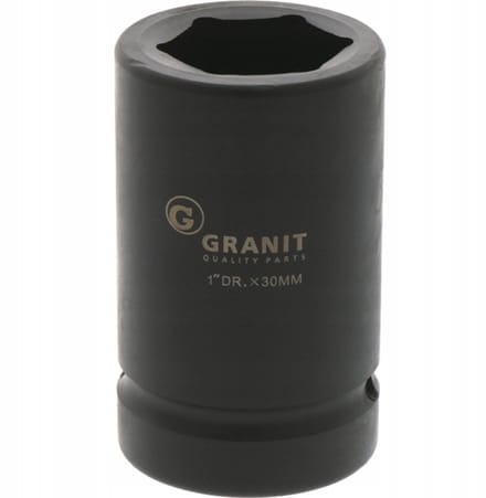GRANIT ZWART Korte Dop 30mm 1” - Zwart