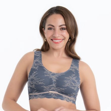 Anita Essential Lace Bralette Grey/Rose Grijs M