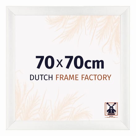 Fotolijst 70x70 cm - MDF - Wit Geveegd - Praag
