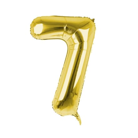 Cijfer Ballon '7'  Goud (100CM)