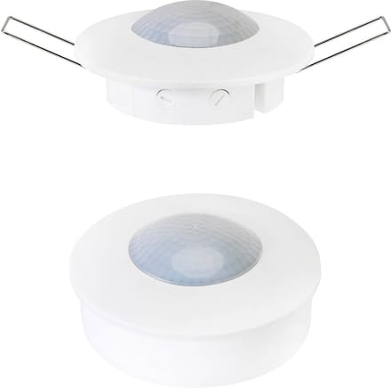 Bewegingssensor PIR - Kozolux - 6m - Max 300W - 360D - Inbouw en Opbouw - Rond - Wit
