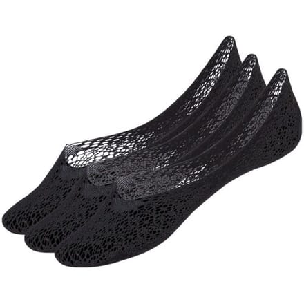 ESMARA 3 paar sneakersokken (Visnet, Zwart, 35-38)