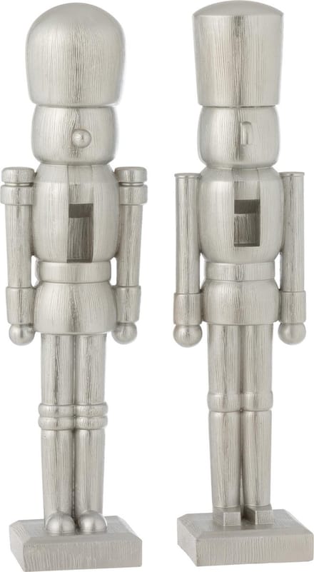 J-Line - SOLDAAT - Notenkraker - POLY ZILVER MEDIUM - 2 Stuks