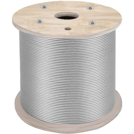 VEVOR 304 Roestvrijstalen Staalkabel, 1/4", 7x19, 200 Voet