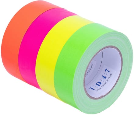 TD47 Gaffa Tape Fluor Deal (4 rollen / 38mm)