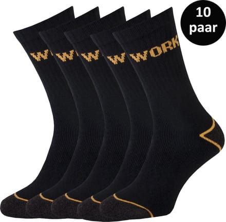WeirdoSox | 10 paar | Work socks | Werksokken | Zwart | Maat 39/42