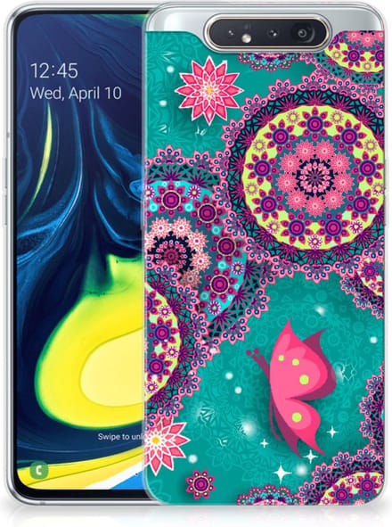 Samsung Galaxy A80 Hoesje maken Cirkels en Vlinders