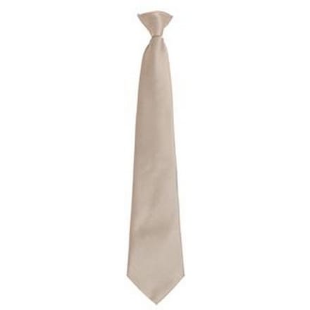 Premier Herenmode "Kleuren" Work Clip On Tie (Khaki)