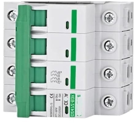 Zonnepaneel Schakelaar - DC Stroomonderbreker - Energie Beveiligen - 4 Pool Ontwerp - 1000V DC - Grijs