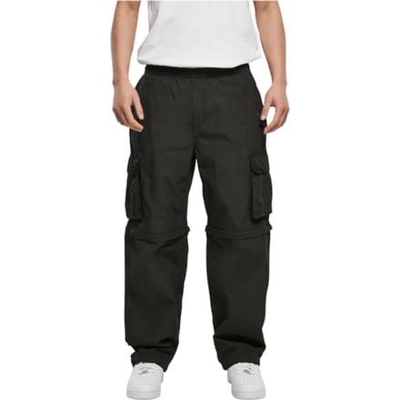 Urban Classics - Zip Away Cargobroek - S - Zwart