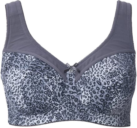 Ulla Popken - Dames - Steunbeha zonder beugels dier - Donkergrijs - Maat 110F