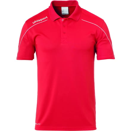 Uhlsport Stream 22 Polo Heren - Rood / Wit | Maat: M