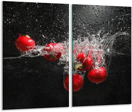 TMK ArtDeko - Snijplank - Beschermplaat - Glas - 2x 30x52cm