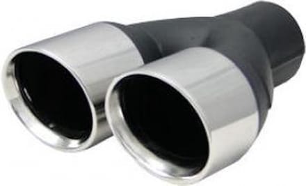 IVOL Uitlaatsierstuk RVS Dubbel rond - Passend 45-60mm