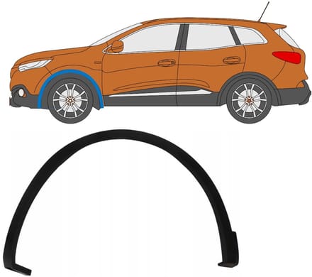 Spatbord sierlijst wielkast voor Renault Kadjar 2015- / Links
