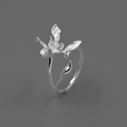 Zilveren Ring - Bloem - Ring Zilver - Verstelbaar