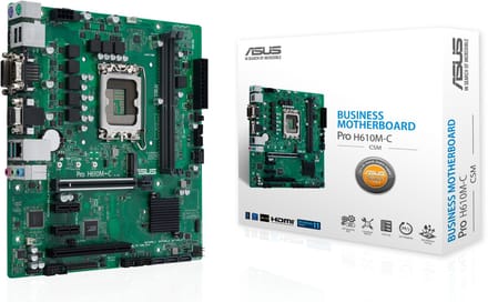 ASUS PRO H610M-C-CSM Moederbord - Intel H610 - Intel LGA1700 - DDR5 RAM - Micro-ATX