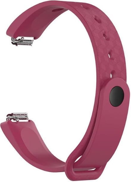 KELERINO. Siliconen bandje geschikt voor Fitbit Inspire (HR) - 3D Design - Rood - Large