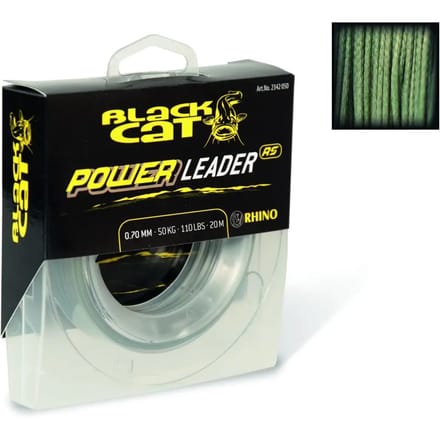 Black Cat Power Leader - Onderlijnmateriaal - 0.70mm - 50kg - 20m