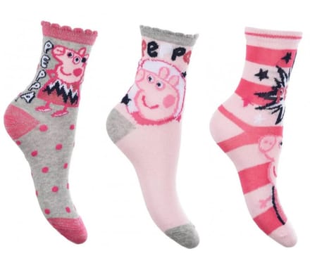 Peppa Pig - 3 paar sokken Peppa Big - meisjes - maat 31/34