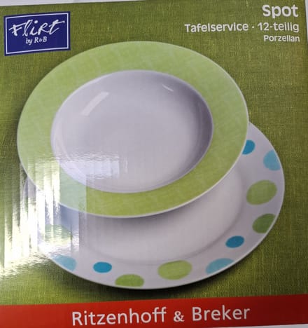 Ritzenhoff & Breker Green Spot eetservies 12 delig porselein