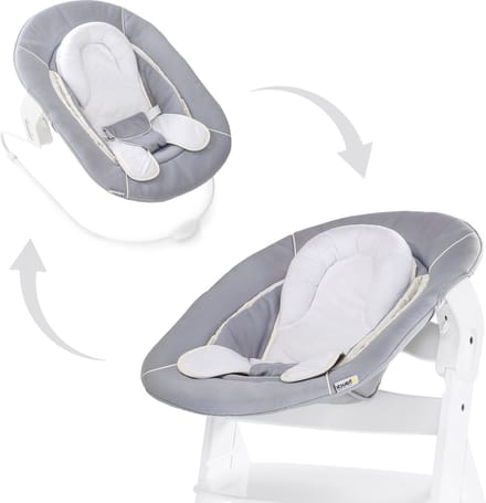 Hauck Alpha Bouncer 2in1 sitter and highchair seat Stretch Grey