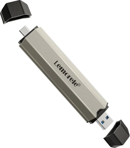 Lemorele SD3L M.2 NVMe & SATA Portable SSD Enclosure - USB-C 3.1 Gen 2 - 10Gbps Hoge Snelheid