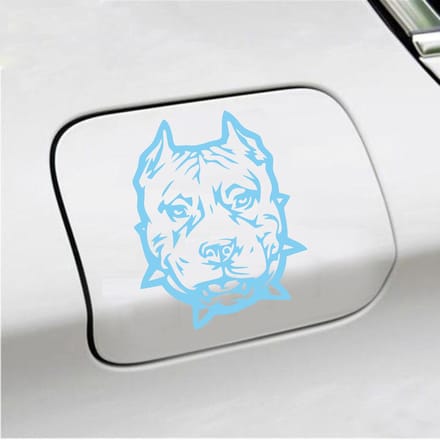 Bumpersticker - Hond - 12,3 X 10 - Licht Blauw
