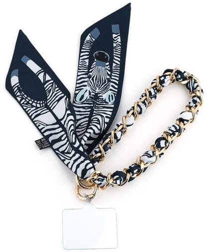 Luxe telefoonkoord - Kort - Donkerblauw - Dames - Goudkleur - Telefoon/Handtas accessoire